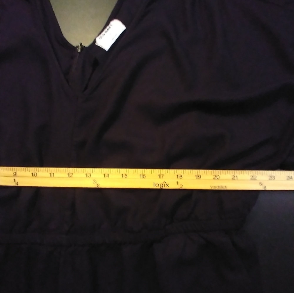 Black Wide Leg Flowy Jumpsuit V Neck 2X Casual Y2k Minimalist Formal Workwear - Picture 6 of 14